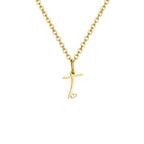 Damesketting met hanger met initiaalletter en hart t