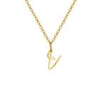Damesketting met hanger met initiaalletter en hart v