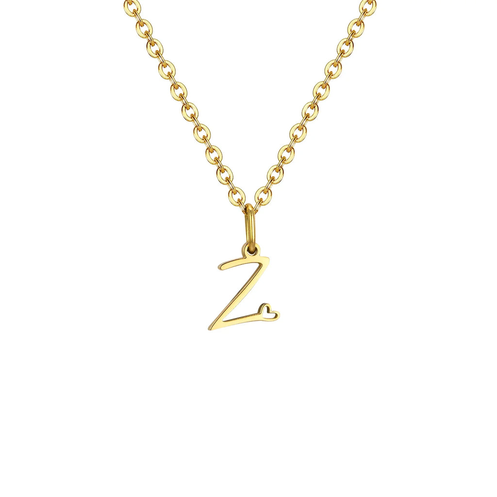 Damesketting met hanger met initiaalletter en hart z