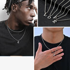 Herenketting met letterhanger
