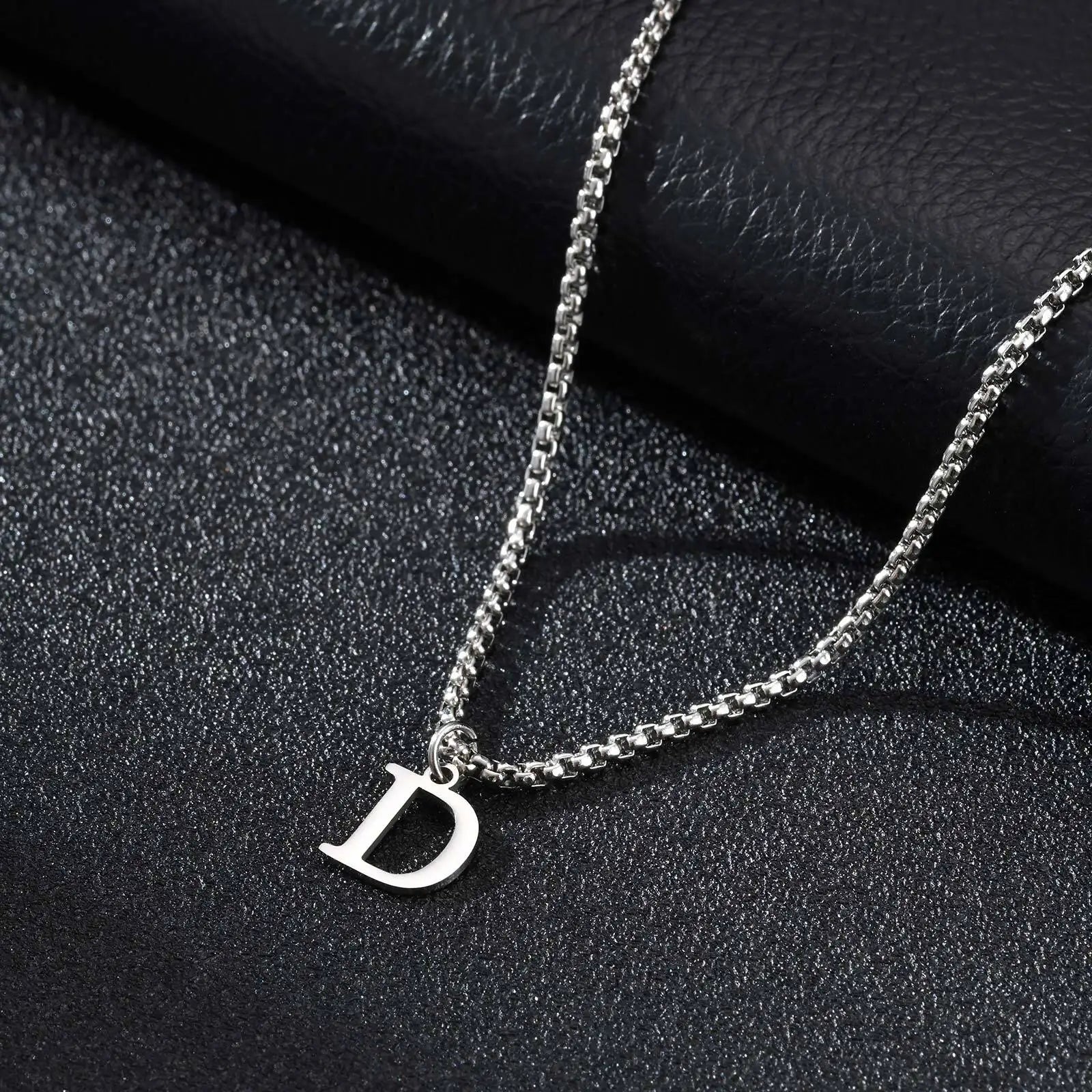 Herenketting met letterhanger d