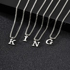 Herenketting met letterhanger k