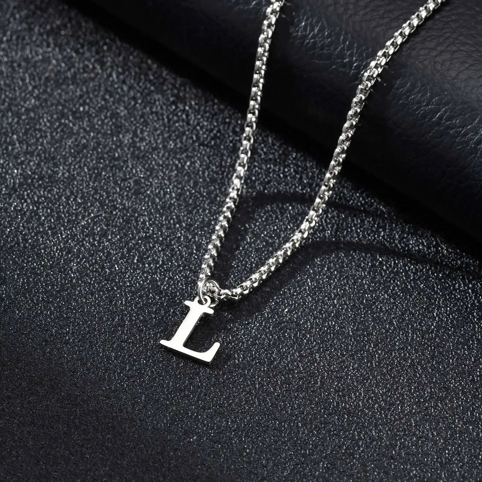 Herenketting met letterhanger l