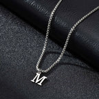 Herenketting met letterhanger m