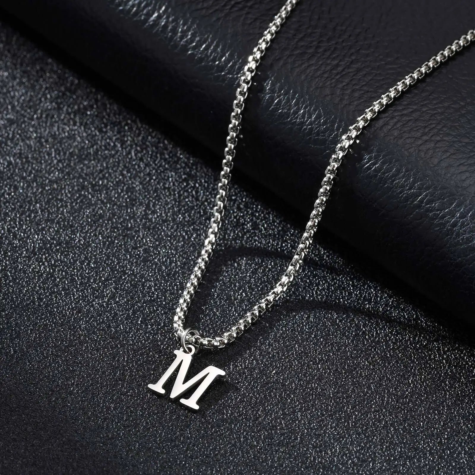 Herenketting met letterhanger m
