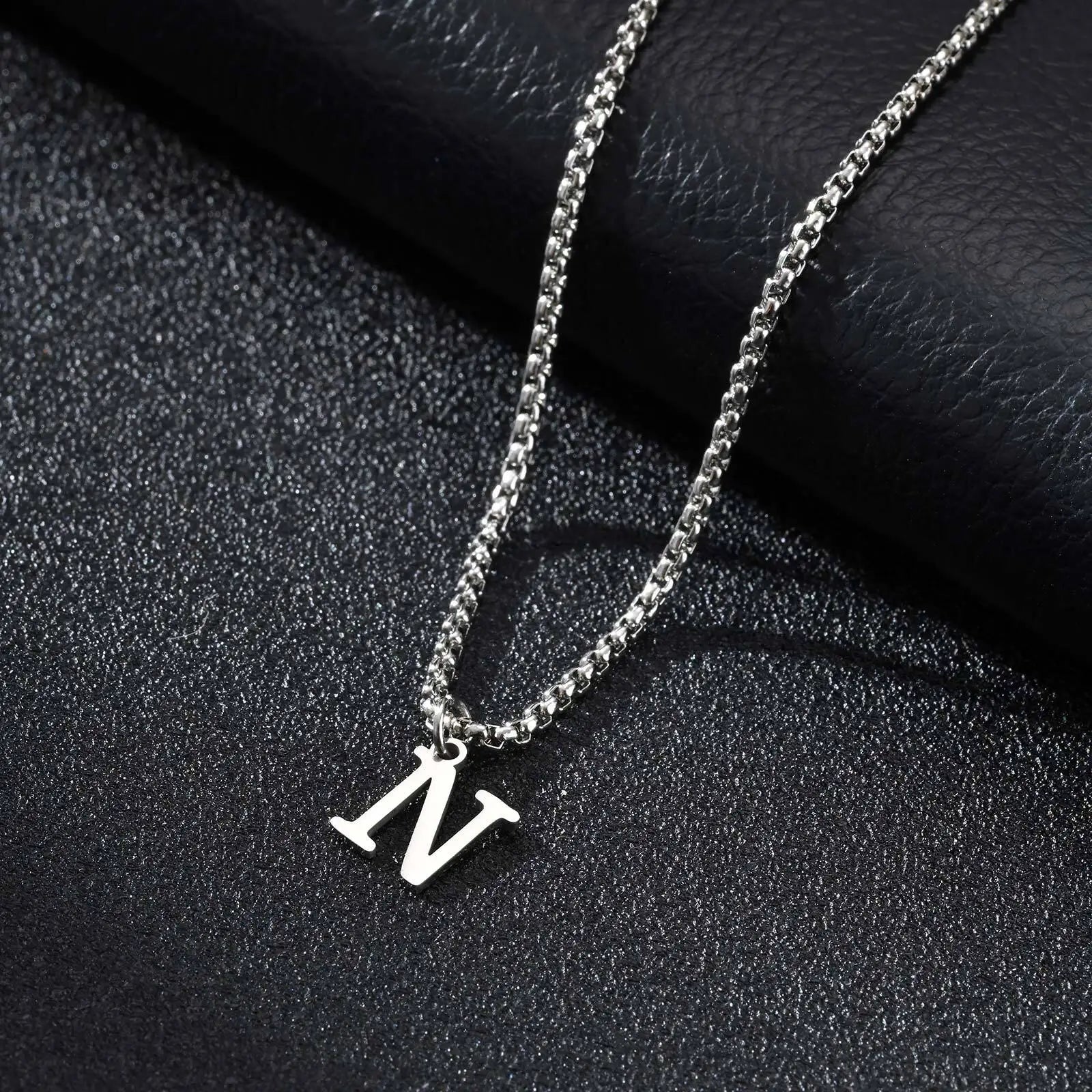 Herenketting met letterhanger n
