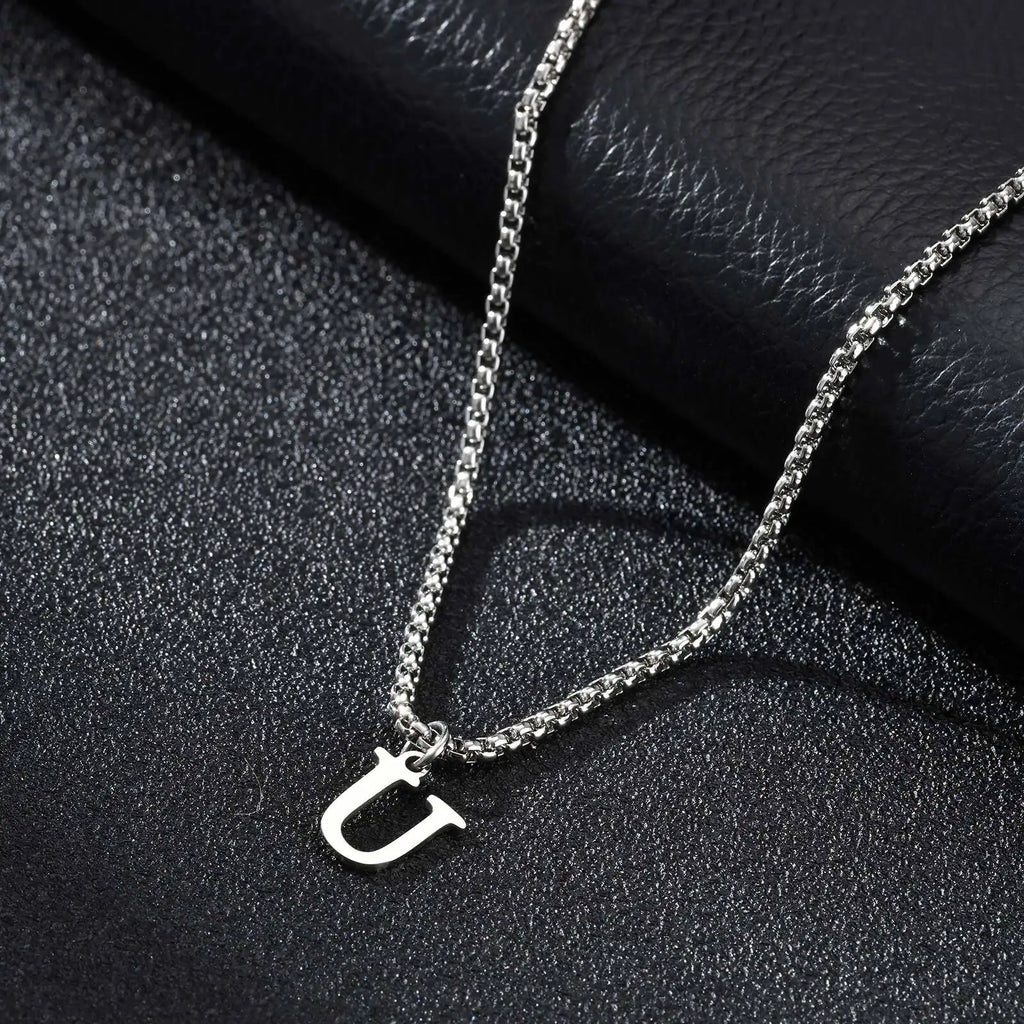 Herenketting met letterhanger u