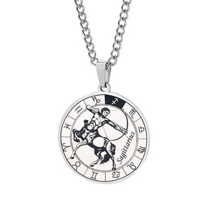 Collier Horoscope Pendentif Constellations du Zodiaque Argent sagittaire