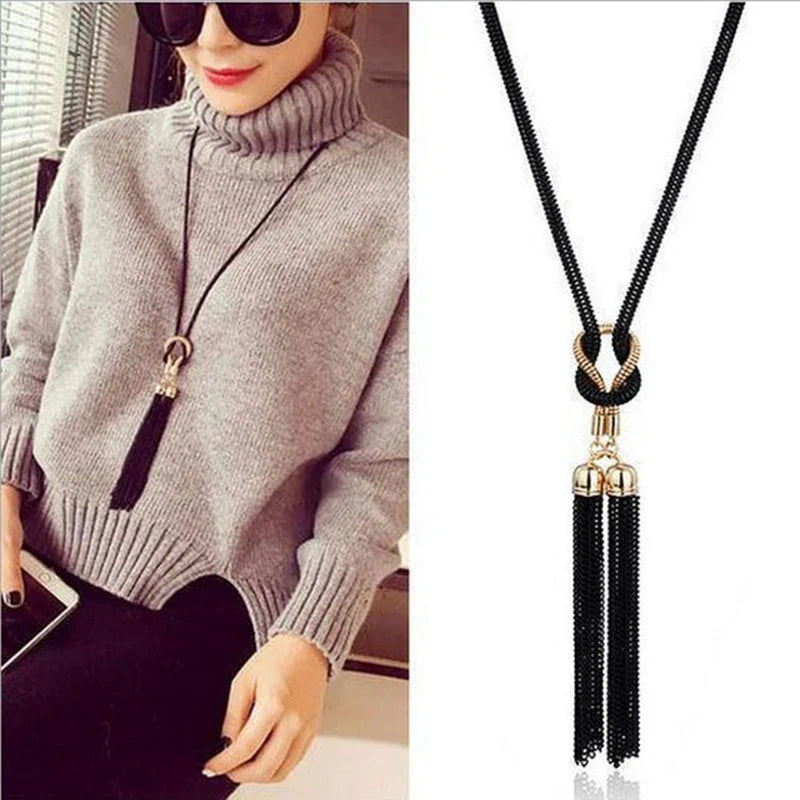 Lange ketting met strikhanger voor dames