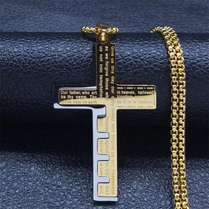 Collier & Médaillon Croix Pendentif Homme Chrétien or