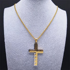 Collier & Médaillon Croix Pendentif Homme Chrétien or