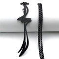 Zwarte ketting met Arabisch islamitisch moslim <span data-glossary-id="sword">Ali Zulfikar zwaard</span> hanger