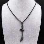 Zwarte ketting met Arabisch islamitisch moslim <span data-glossary-id="sword">Ali Zulfikar zwaard</span> hanger