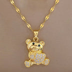 Gouden Beer Ketting