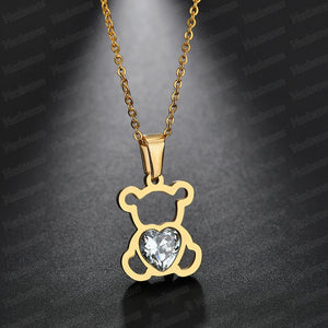 Collier Ours Pierre Or