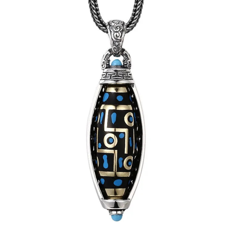 Collier Pendentif à Motifs Tournant Anti-Stress
