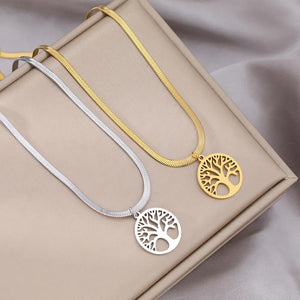 Collier & Pendentif Arbre de Vie - Chaine & Médaillon Femme Arbre de Vie argent