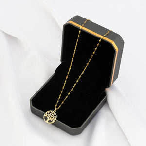 Collier Pendentif Arbre de Vie avec Crystal