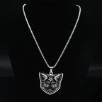 Collier Pendentif Chat Noir Pentacle Sorcellerie Wiccan