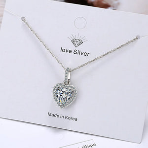 Collier Pendentif Coeur Argent Femme