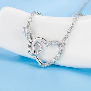 Collier Pendentif Coeur Argent Infini