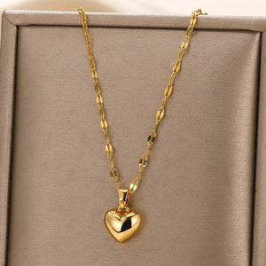 Collier Pendentif Coeur Doré