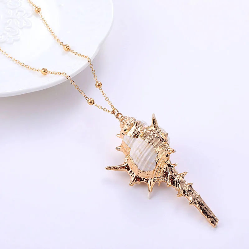 Collier Pendentif Coquillages Conques