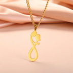 Collier Pendentif Couple Infini or