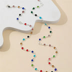 Collier Pendentif de Style Bohême Multicolore argent