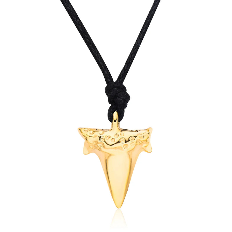 Collier Pendentif Dent de Requin pour Homme or