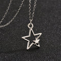 Collier Pendentif Double Etoile