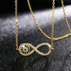 Collier Pendentif en Zircon Symbole Infini