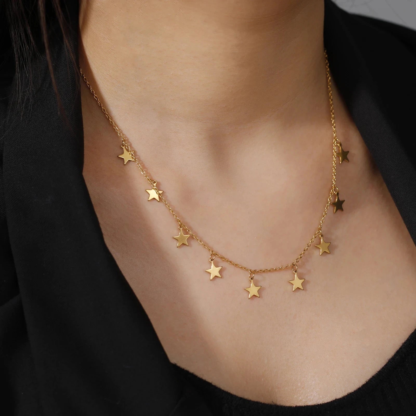 Collier Pendentif Etoile Astrologie or