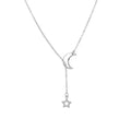 Collier Pendentif Etoile et Lune argent