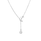 Collier Pendentif Etoile et Lune argent