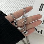 Collier Pendentif  Etoile avec Pierre en Zircon