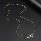 Collier Pendentif Femme Symbole Infini et Coeur or