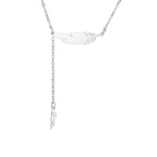 Collier Pendentif Fine Plume style a argent