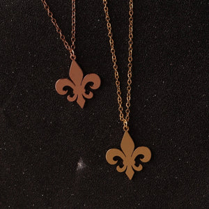 Collier & Pendentif Fleur de Lys or 