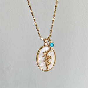 Collier Pendentif Fleur Signe du Zodiaque