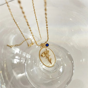 Collier Pendentif Fleur Signe du Zodiaque