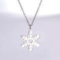 Collier Pendentif Flocon de Neige Argent