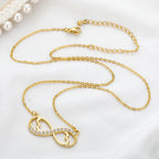 Collier Pendentif Infini Coeur Et Zircon or