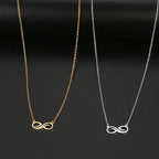 Collier Pendentif Infini Doré Femme argent