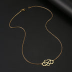 Collier Pendentif Infini et Coeur Femme or