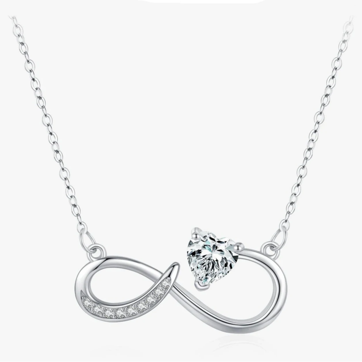 Collier Pendentif Infini et Lion en Zircon