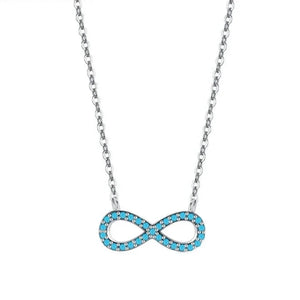 Collier Pendentif Infini Turquoise