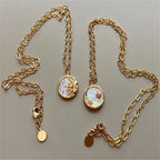 Collier Pendentif Lune ou Soleil Rond