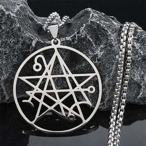 Collier Pendentif Necronomicon Lovecraft Cthulhu argent