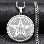 Collier Pendentif Pentacle Sorcellerie Wiccan argent